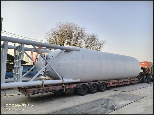 新疆克拉瑪依兩套100m3石灰料倉發貨